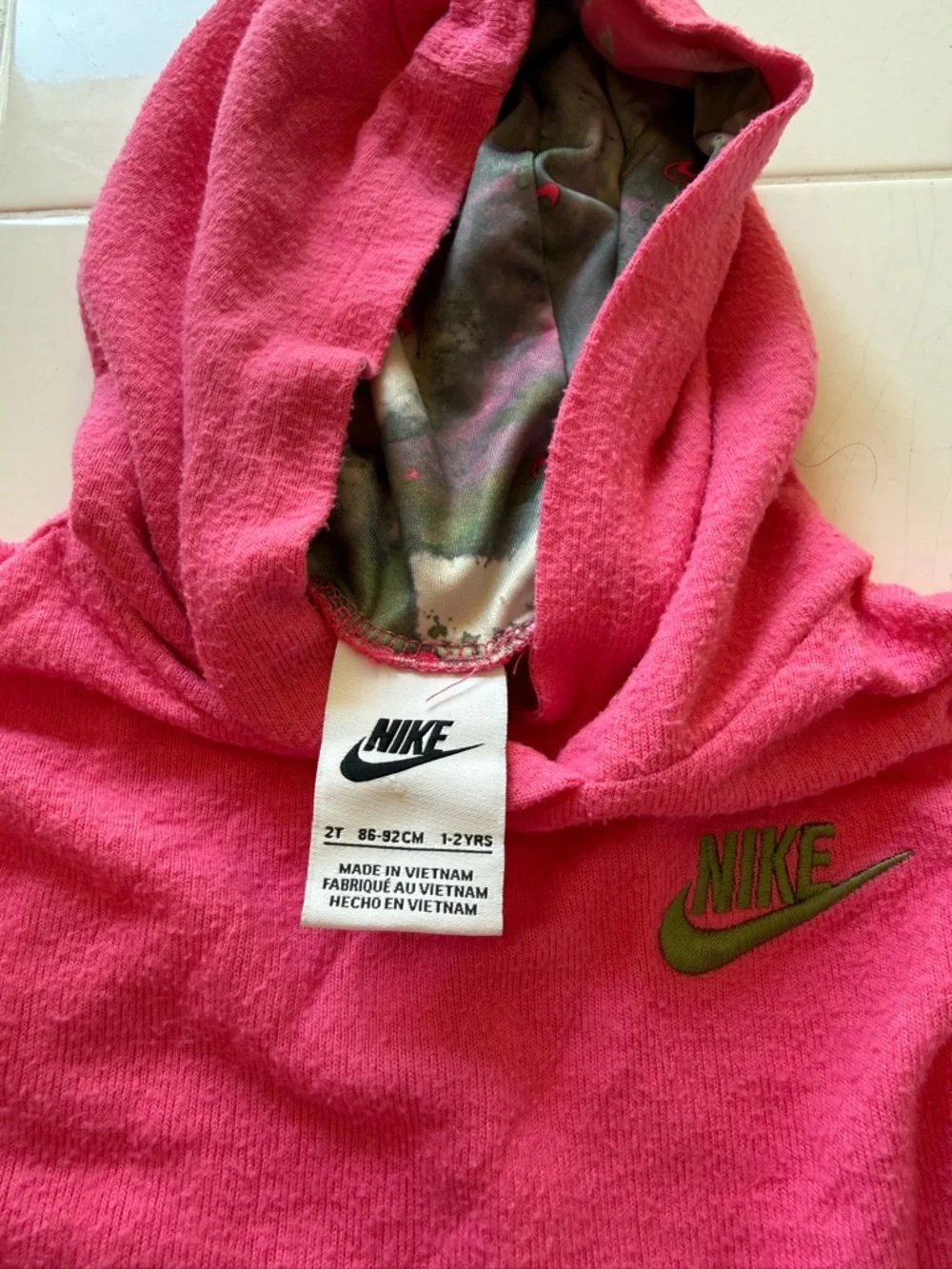 Nike Toddler Girls 2T Athletic Pink Hoodie and Leggings 2 Piece Set EUC - Picture 3 of 11